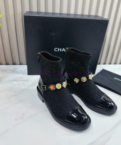 CHANEL 2024 Autumn Martin Boots Single Shoes Sandals SlippersEuropean purchasing agent&Xiangtpq9ub1p