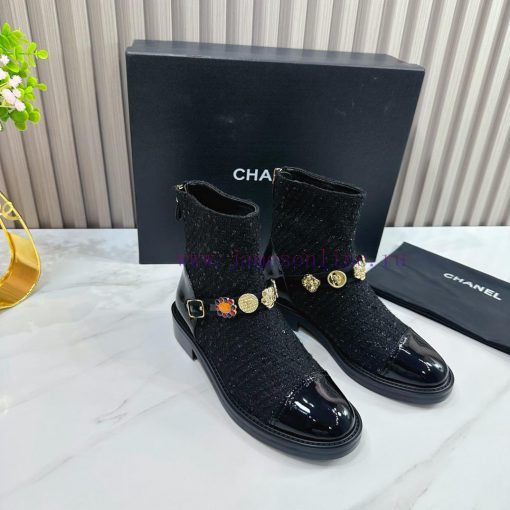 CHANEL 2024 Autumn Martin Boots Single Shoes Sandals SlippersEuropean purchasing agent&Xiangtpq9ub1p