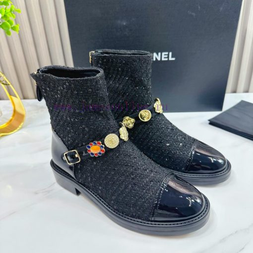 CHANEL 2024 Autumn Martin Boots Single Shoes Sandals SlippersEuropean purchasing agent&Xiangtpq9ub1p - Image 5