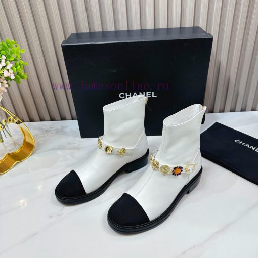 CHANEL 2024 Autumn Martin Boots Single Shoes Sandals SlippersEuropean purchasing agent&Xiangudrllf23 - Image 3