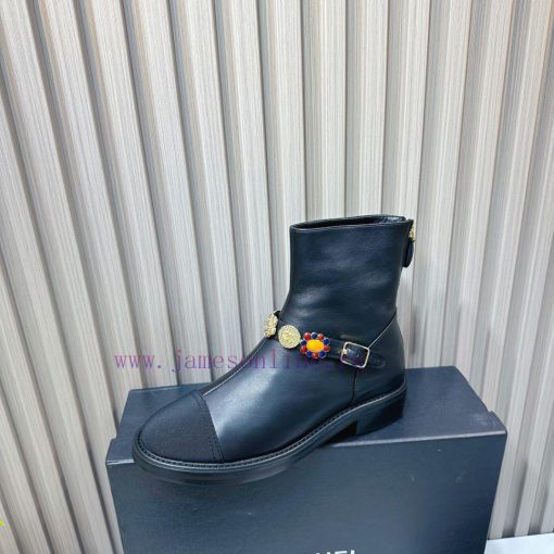 CHANEL 2024 Autumn Martin Boots Single Shoes Sandals SlippersEuropean purchasing agent&Xiang3vkni05t - Image 6