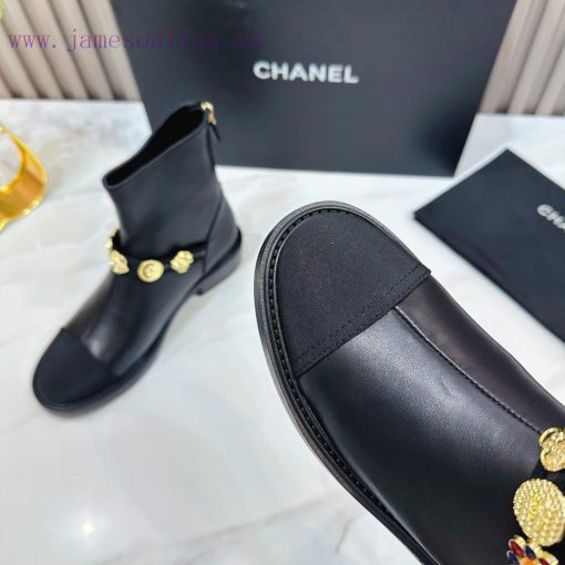 CHANEL 2024 Autumn Martin Boots Single Shoes Sandals SlippersEuropean purchasing agent&Xiang3vkni05t - Image 7