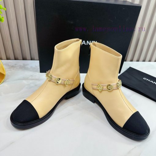 CHANEL 2024 Autumn Martin Boots Single Shoes Sandals SlippersEuropean purchasing agent&Xiangjva6gn30 - Image 4