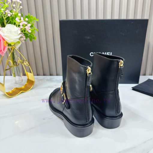 CHANEL 2024 Autumn Martin Boots Single Shoes Sandals SlippersEuropean purchasing agent&Xiang3vkni05t - Image 9