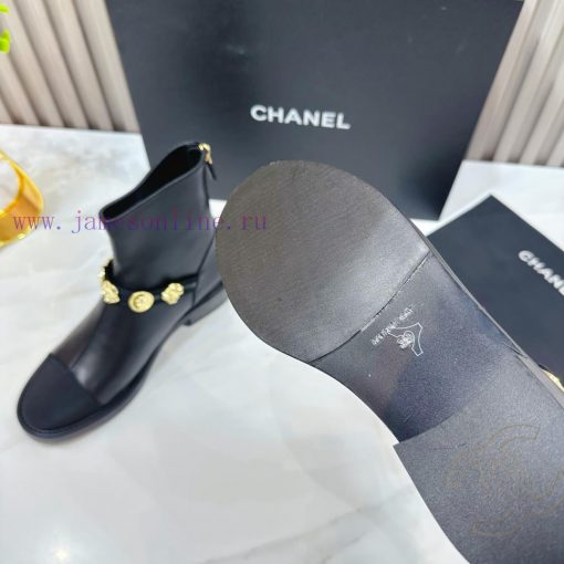 CHANEL 2024 Autumn Martin Boots Single Shoes Sandals SlippersEuropean purchasing agent&Xiang3vkni05t - Image 10