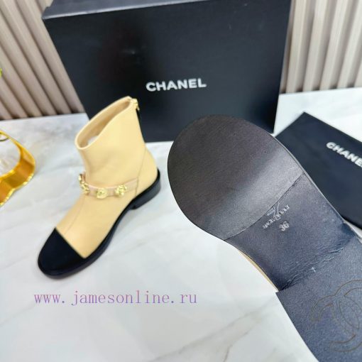 CHANEL 2024 Autumn Martin Boots Single Shoes Sandals SlippersEuropean purchasing agent&Xiangjva6gn30 - Image 10