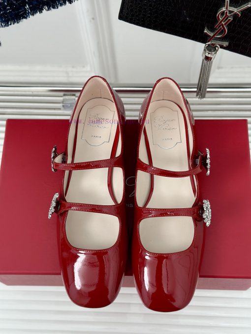 Roger Vivier | RV Classic Diamond BuckleMary Jane ShoesThe shoe upper is made of imported caudup3o6o - Image 5