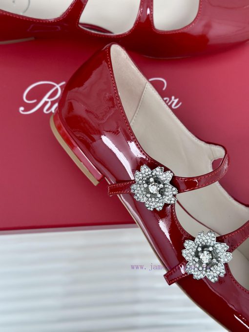 Roger Vivier | RV Classic Diamond BuckleMary Jane ShoesThe shoe upper is made of imported caudup3o6o - Image 7