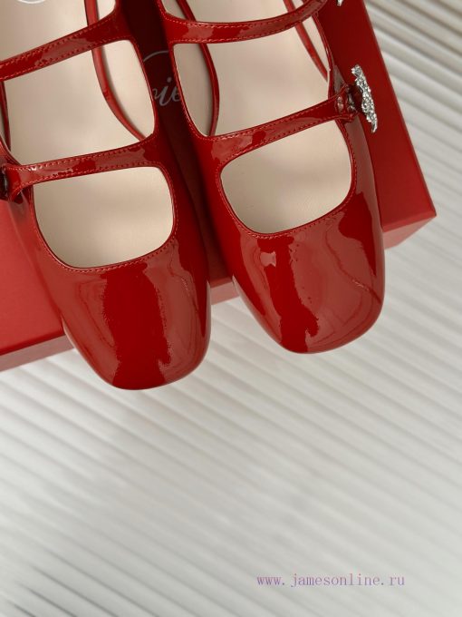 Roger Vivier | RV Classic Diamond BuckleMary Jane ShoesThe shoe upper is made of imported caudup3o6o - Image 8