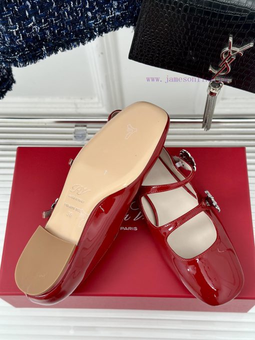 Roger Vivier | RV Classic Diamond BuckleMary Jane ShoesThe shoe upper is made of imported caudup3o6o - Image 10