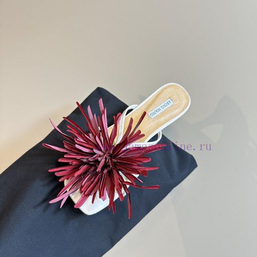 ABING WANG OriginalThai designer offers multiple handmade Bangkok floral open toe slippers aomyde11z - Image 9