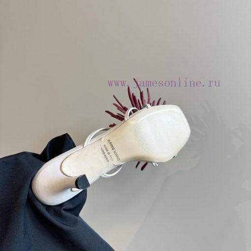 ABING WANG OriginalThai designer offers multiple handmade Bangkok floral open toe slippers aomyde11z - Image 10