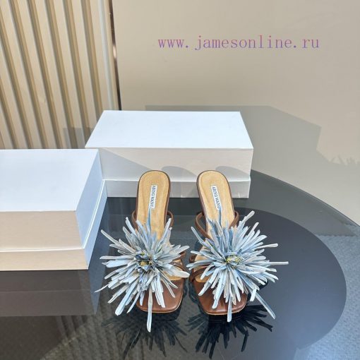 ABING WANG OriginalThai designer offers multiple handmade Bangkok floral open toe slippers aqqicrfcp - Image 3