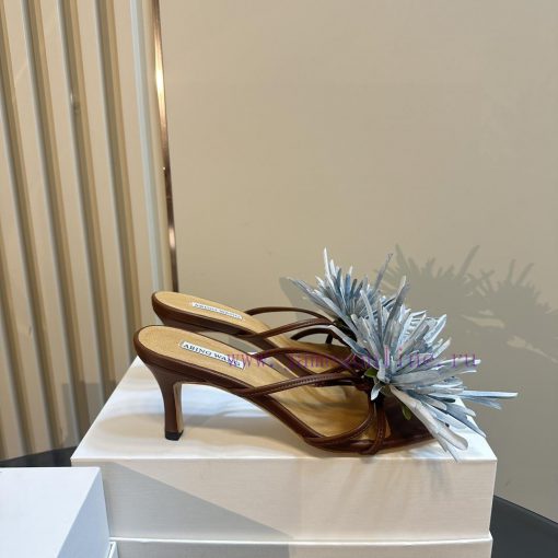 ABING WANG OriginalThai designer offers multiple handmade Bangkok floral open toe slippers aqqicrfcp - Image 6