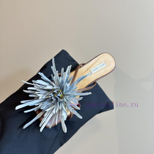 ABING WANG OriginalThai designer offers multiple handmade Bangkok floral open toe slippers aqqicrfcp - Image 9