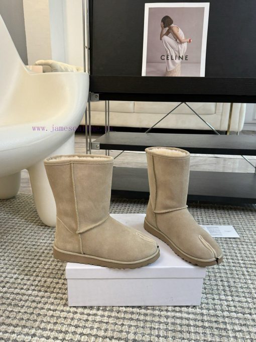 Mm6 * Magira split toe shoes tabi thick soled hairy shoes for women in autumn and winter, wely7fb9ge - Image 3