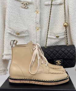 Chanel | Chanel Classic Autumn/WinterChain wood grain bottom short bootsThe shoe upper is ma05w6vbfx