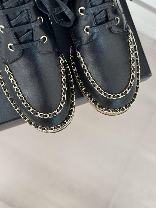 Chanel | Chanel Classic Autumn/WinterChain wood grain bottom short bootsThe shoe upper is maqnyav2j5 - Image 8