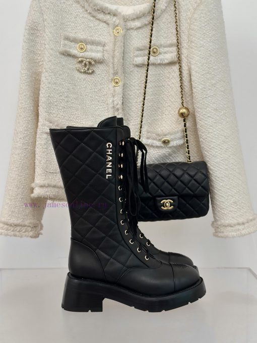 Chanel | Chanel Classic Autumn/Winter Ba Shuang C diamond grid letter thick heeled mid heele5igffotf - Image 2
