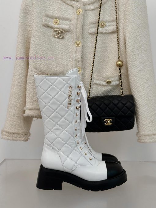 Chanel | Chanel Classic Autumn/Winter Ba Shuang C diamond grid letter thick heeled mid heeleyxawggdn - Image 2