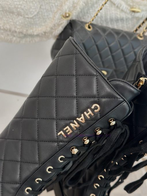 Chanel | Chanel Classic Autumn/Winter Ba Shuang C diamond grid letter thick heeled mid heele5igffotf - Image 7