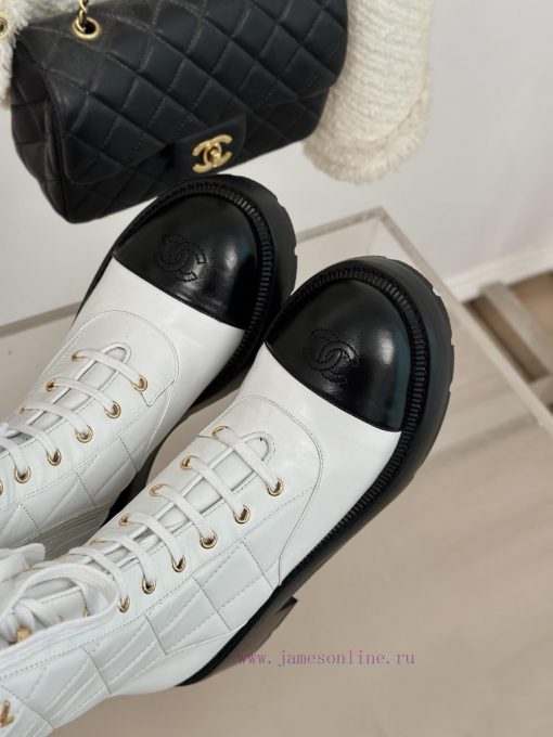 Chanel | Chanel Classic Autumn/Winter Ba Shuang C diamond grid letter thick heeled mid heeleyxawggdn - Image 8