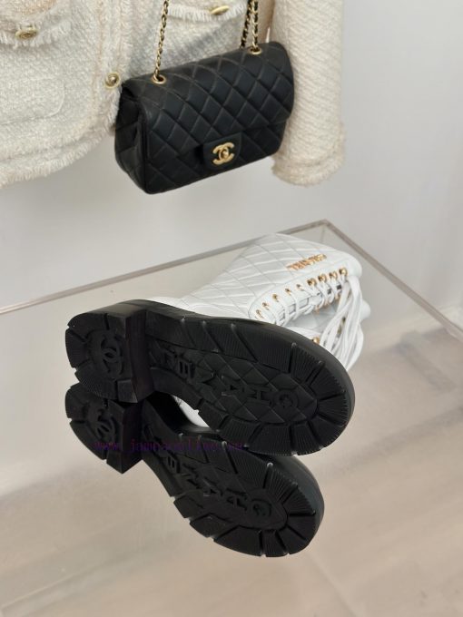 Chanel | Chanel Classic Autumn/Winter Ba Shuang C diamond grid letter thick heeled mid heeleyxawggdn - Image 10