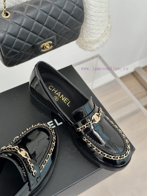 Chanel | Chanel 24K New Product Chain Double C loafersThe retro style and delicate shoe desicnd77yo4 - Image 6