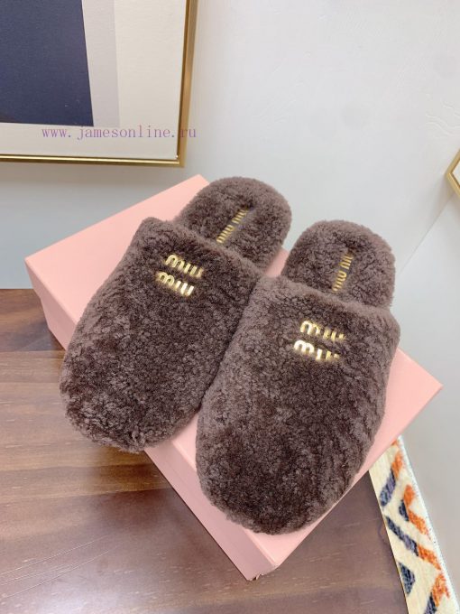 Miumiu 2024 new wool slippers ️ Sweet and fresh, it's really easy to capture the hearts of geyw88qxk - Image 5