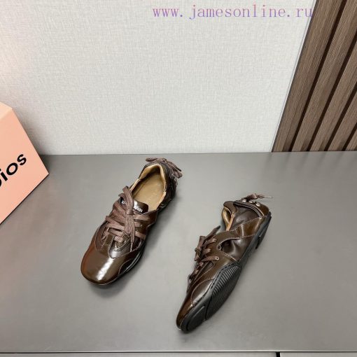 Top Spot Order SchedulingAcne Studios 24 vs Wasteland Ballet Flat ShoesLace up ballet flatsS8784m663 - Image 4
