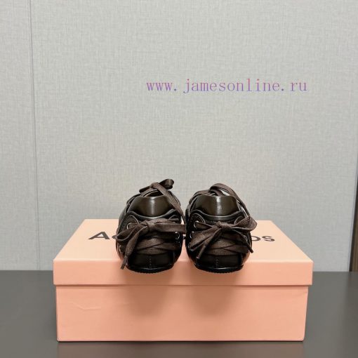 Top Spot Order SchedulingAcne Studios 24 vs Wasteland Ballet Flat ShoesLace up ballet flatsS8784m663 - Image 9