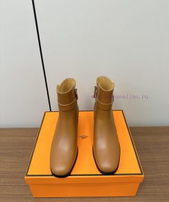 Hermes H's new Hermes small round toe high heels and ankle boots motorcycle bootsTop tier, t6jk4kegb