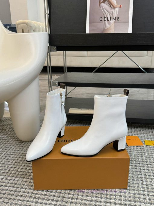 LV donkey brand 2024 autumn and winter new style thick heel short boots pointed bare bootsIgimg6jd8 - Image 4