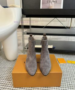 LV donkey brand 2024 autumn and winter new style thick heel short boots pointed bare bootsI43z8gloa
