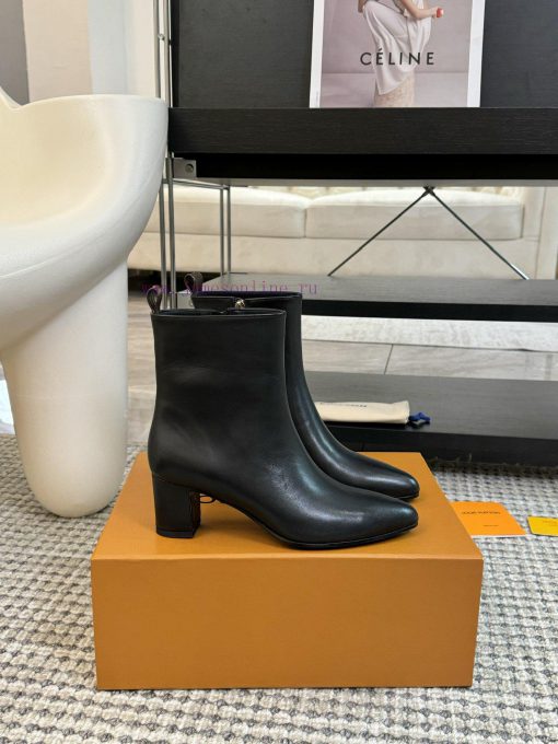LV donkey brand 2024 autumn and winter new style thick heel short boots pointed bare bootsI8ecoaofp - Image 5