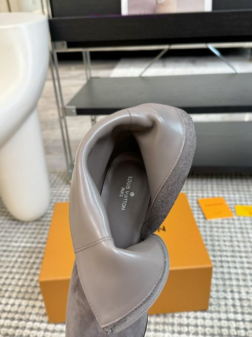 LV donkey brand 2024 autumn and winter new style thick heel short boots pointed bare bootsI43z8gloa - Image 6