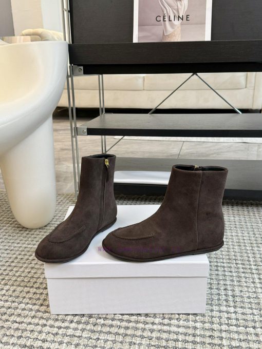 The row can series flat bottomed round toe short bootsThe Canel series flat shoes are belid8ke41g4 - Image 3