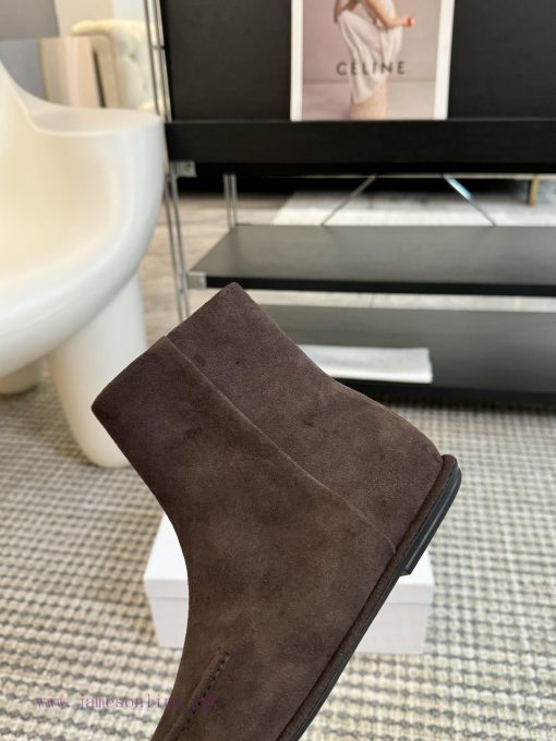 The row can series flat bottomed round toe short bootsThe Canel series flat shoes are belid8ke41g4 - Image 5