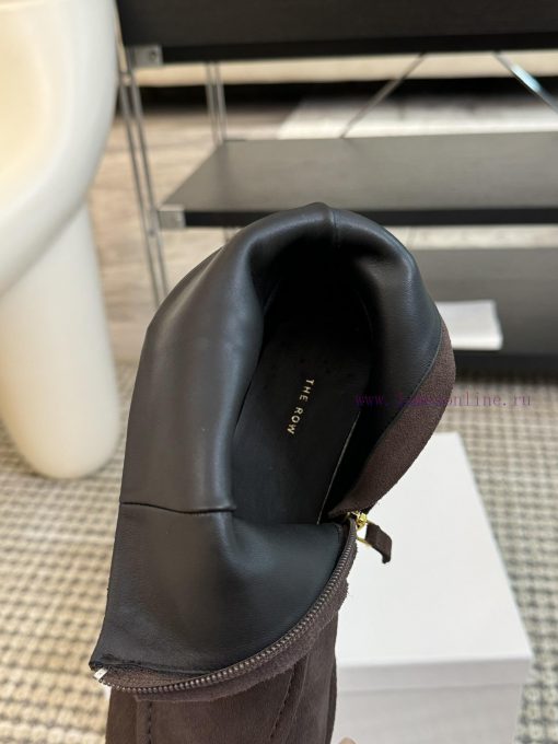 The row can series flat bottomed round toe short bootsThe Canel series flat shoes are belid8ke41g4 - Image 6