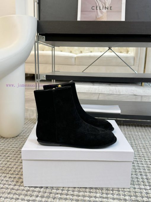 The row can series flat bottomed round toe short bootsThe Canel series flat shoes are belivulovuee - Image 5