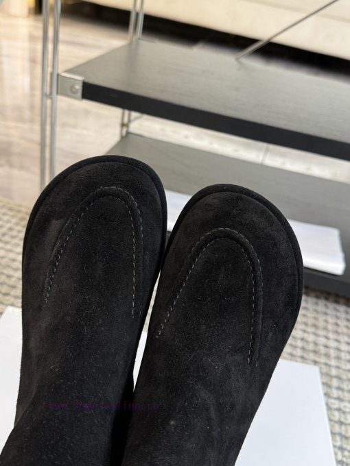 The row can series flat bottomed round toe short bootsThe Canel series flat shoes are belivulovuee - Image 7