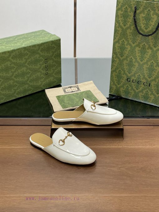2024 early autumn new Gucci latest patent leather color Princeton series Le Fu slippers top 6bf8ndxq