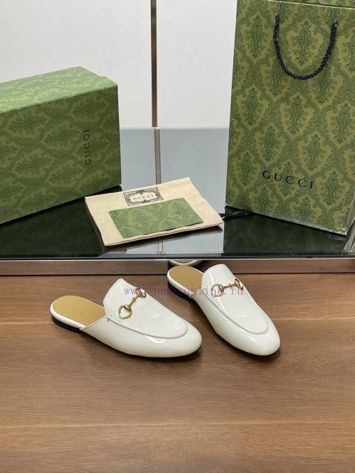 2024 early autumn new Gucci latest patent leather color Princeton series Le Fu slippers top 6bf8ndxq - Image 5
