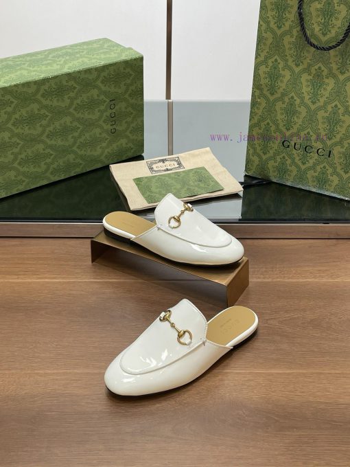 2024 early autumn new Gucci latest patent leather color Princeton series Le Fu slippers top 6bf8ndxq - Image 6