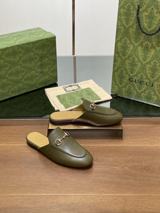 2024 Early Autumn New Gucci Latest Army Green Princeton Series Le Fu Slippers Top Quality Moflpix8y1 - Image 2