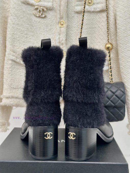 Chanel | Chanel 24K Autumn/Winter New Product Double CThick heeled socks bootsThis season's xx7kcyhx - Image 9