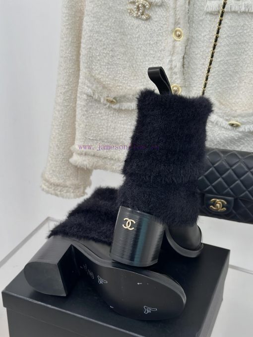 Chanel | Chanel 24K Autumn/Winter New Product Double CThick heeled socks bootsThis season's xx7kcyhx - Image 10