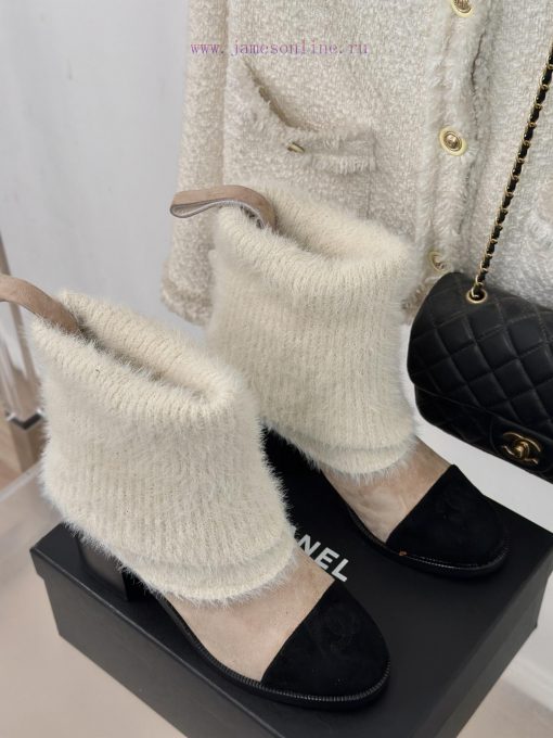 Chanel | Chanel 24K Autumn/Winter New Product Double CThick heeled socks bootsThis season's 7ce0yegf - Image 4