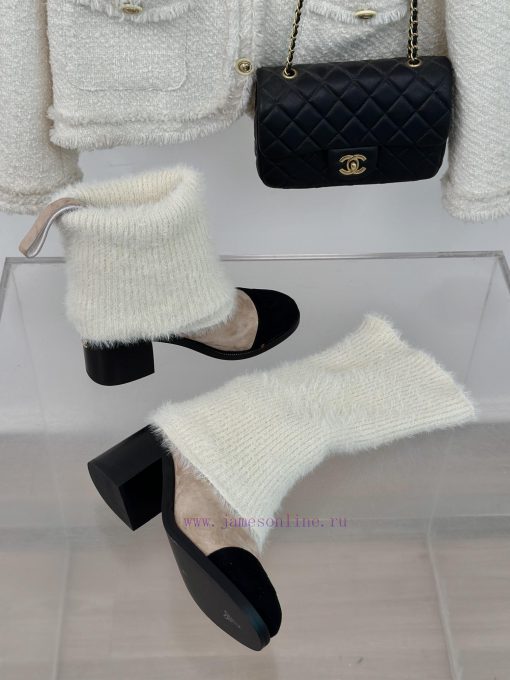 Chanel | Chanel 24K Autumn/Winter New Product Double CThick heeled socks bootsThis season's 7ce0yegf - Image 7