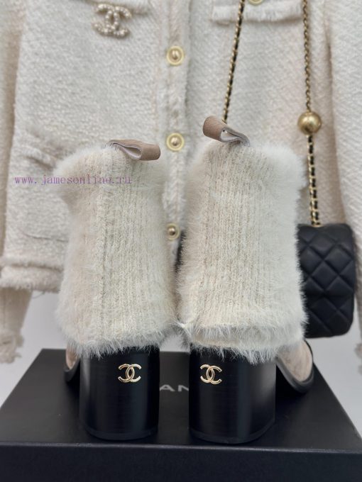 Chanel | Chanel 24K Autumn/Winter New Product Double CThick heeled socks bootsThis season's 7ce0yegf - Image 9